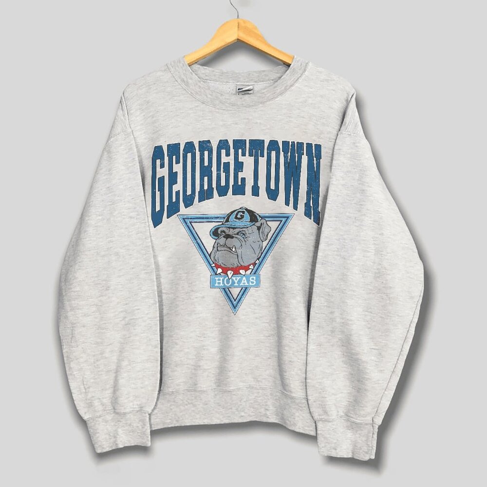 Vintage Georgetown University Sweatshirt, Georgetown Hoyas Basketball Shirt Tee